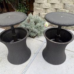 2 Patio Side Table Cooler