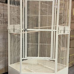 Extra Large Strong Sturdy Corner Parrot Bird Cage With Rolling Wheels 