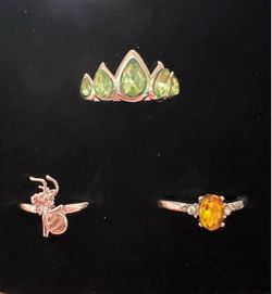 Princess Tiana Adjustable Ring Set