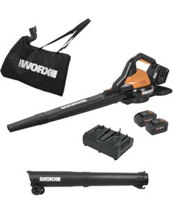 WORX Cordless Leaf Blower, 3 in 1 Blowers for Lawn Care with Leaf Vacuum & Leaf Mulcher