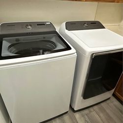Samsung top-load washer + Samsung dryer (steam model)