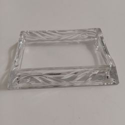 Princess House #752 Crystal Wildflowers Memo Pad Holder