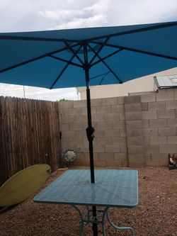 Patio Table And Umbrella With Base