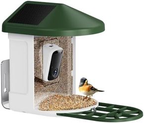 Bird Feeder with Camera Smart Bird House with Cam Supports AI Identify Species Wireless Wild Birds Feeder for Outdoors, Remote Access to Watch Birds