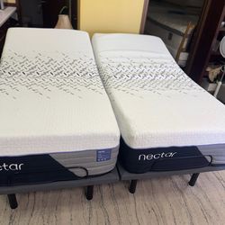2 Nectar Luxe Hybrid, Twin XL Matresses, Like New, Perfect Condition  Can be used as king split