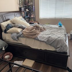 Queen Size Bed Frame With Drawers