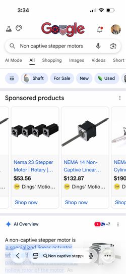 Non captive stepper motors