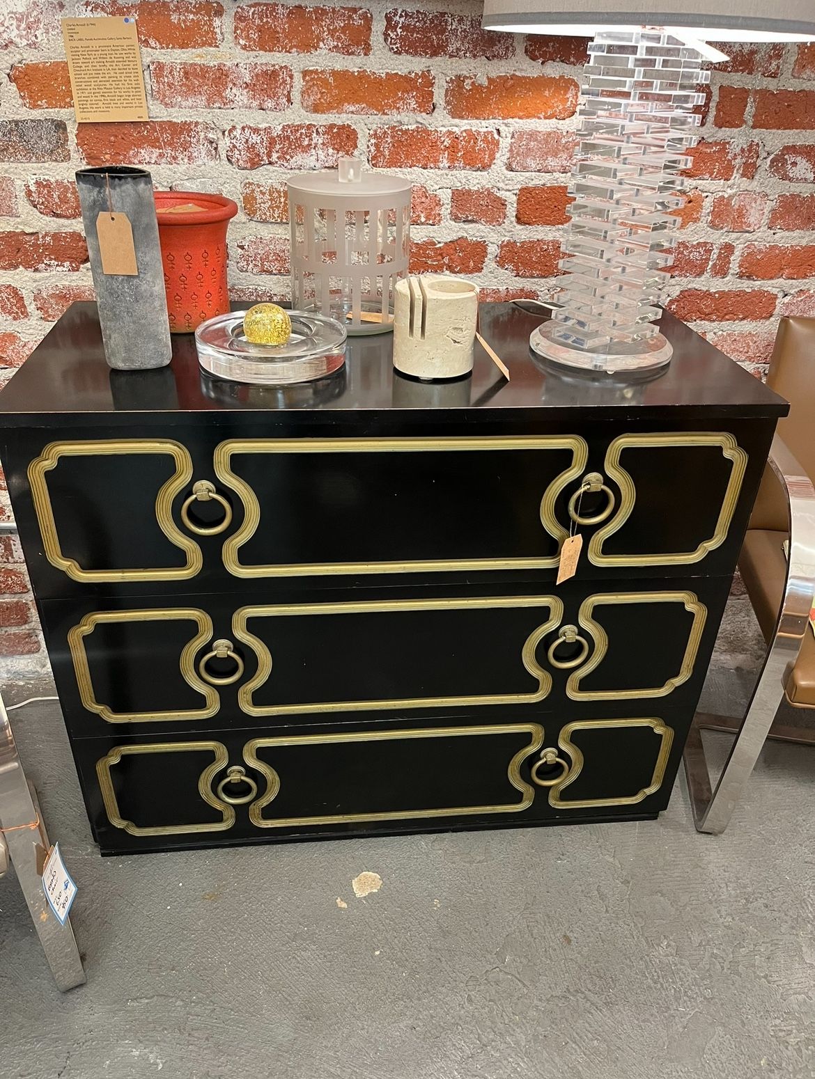 Vintage Dresser (Black And Gold) - rivacontractingsa.com