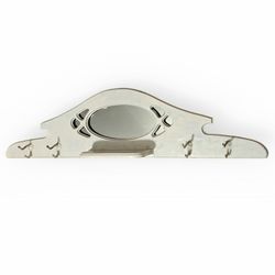 Vintage Four Hook Hall Coat Rack With Mirror-Vintage