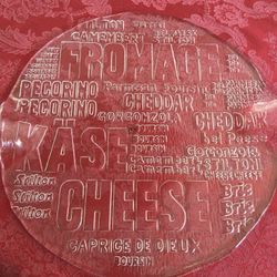 Glass Cheese Serving Tray
