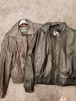 New U2 Wear Me Out Leather Coat One Brown Sz L