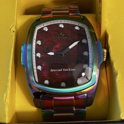 Invicta Lupah 26318 Special Edition Iridescent Stainless Steel Watch Rainbow