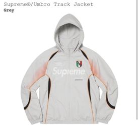 Supreme Umbro track Jacket SS22 Grey Large for Sale in Lake Forest