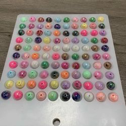 multicolor uv effect beads 10mm/125pc or 16mm/35 pc