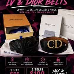 Louis Vuitton-Christian Dior Belts