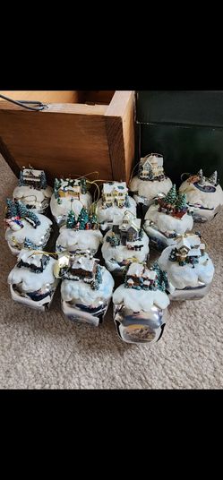 Thomas Kinkade Sleigh Bell Ornaments