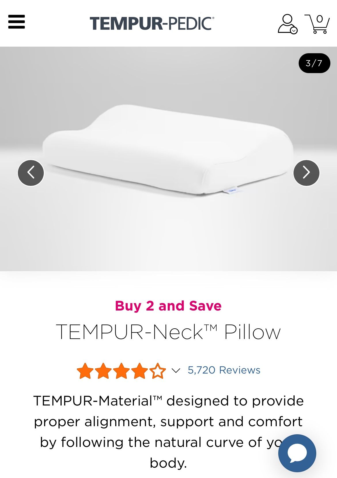 2 Tempurpedic Pillows 