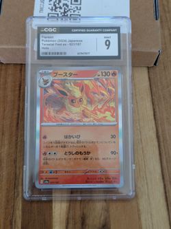 Flareon 021/187 CGC 9 Mint Japanese Terastal Fest ex Pokemon Card Graded Slab