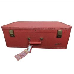 Vintage Red Starline Lady Baltimore Suitcase
