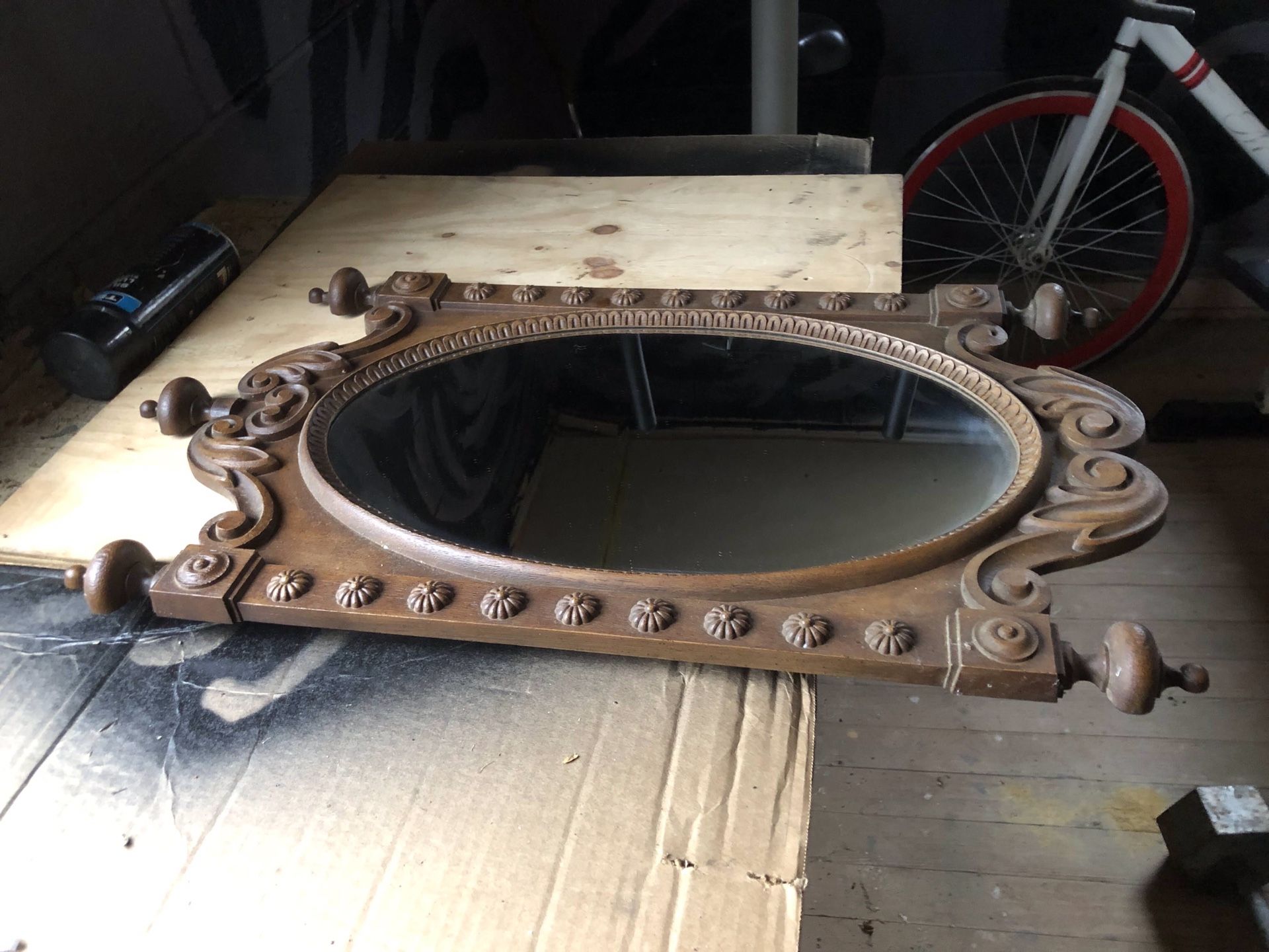 Antique Wooden Mirror