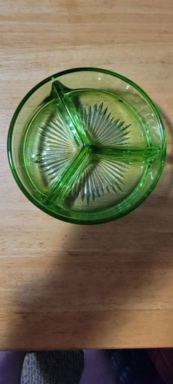 Divided depression glass dish