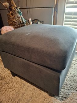 Blue ottoman