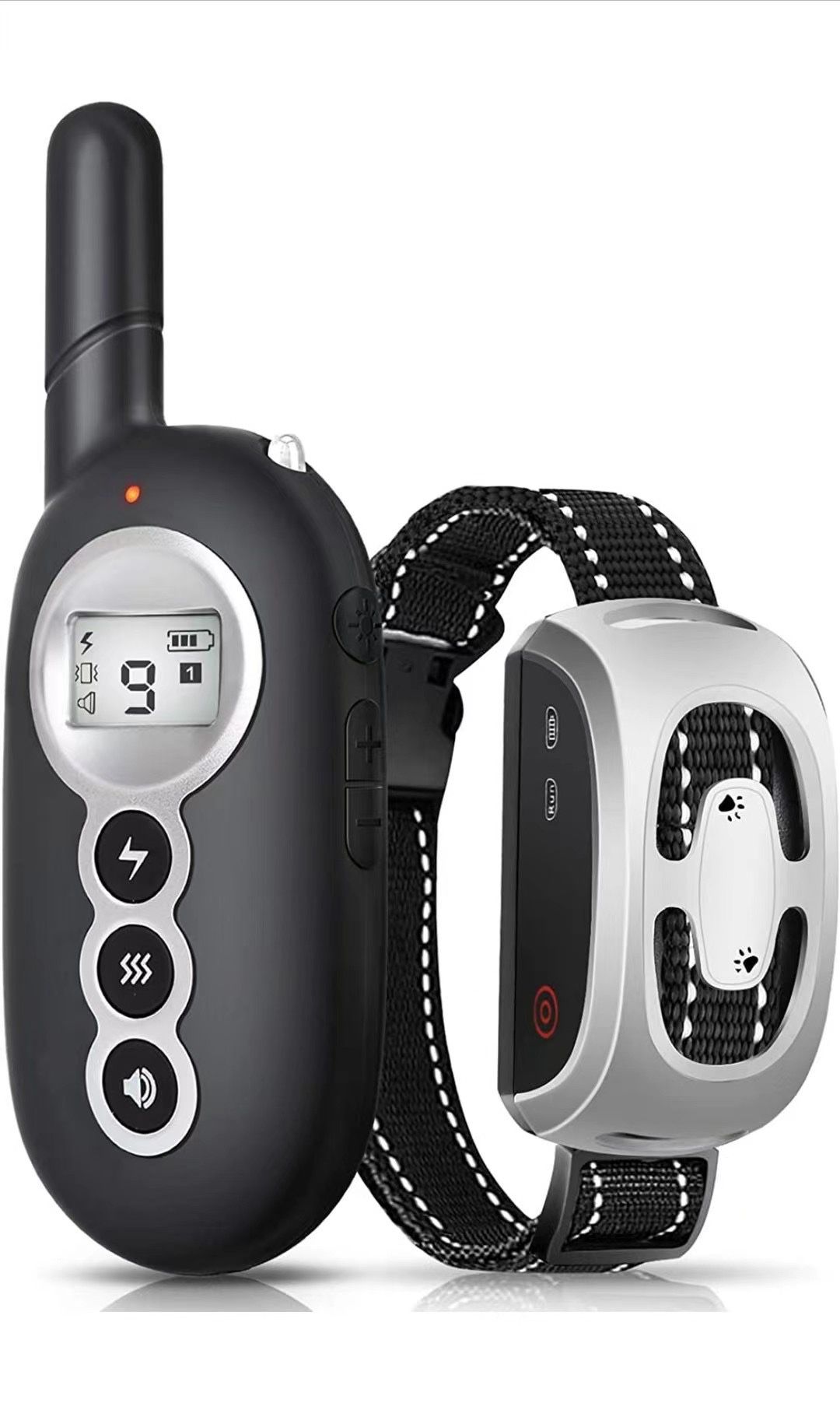 Dog Training Collar, Dog Shock Collar with Remote, Rechargeable Rainproof 1500Ft Remote Range, Shock Collar for Dogs 4 Working Modes, Beep Vibration S