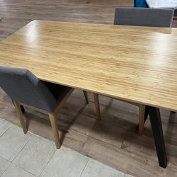 Ikea dinning table with two chairs