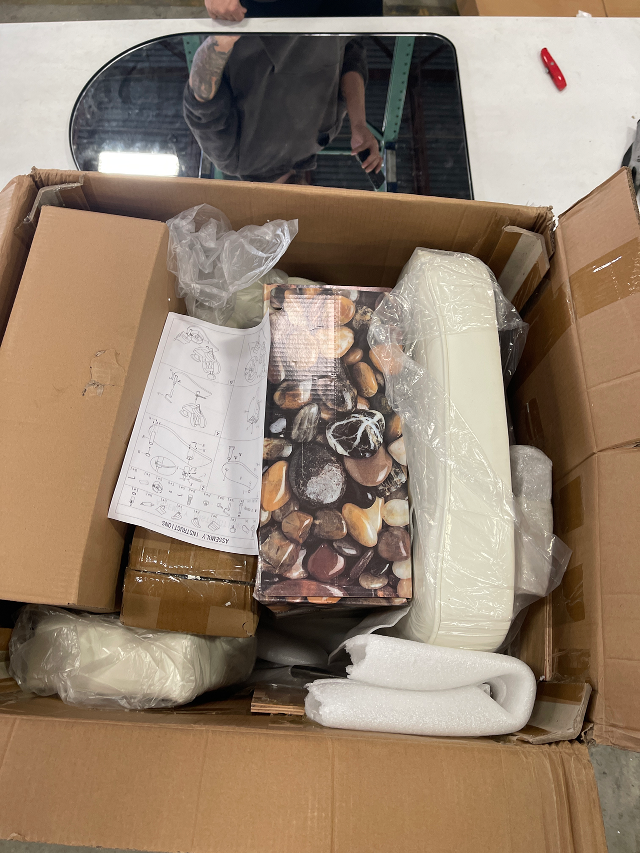 Professional Pedicure Chair with Stool and Removable Massage Foot Bath, Hydraulic Reclining Pedicure Station with Adjustable Height, 360° Swivel
