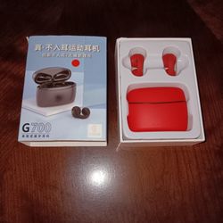 Red Wireless Bluetooth Earphones