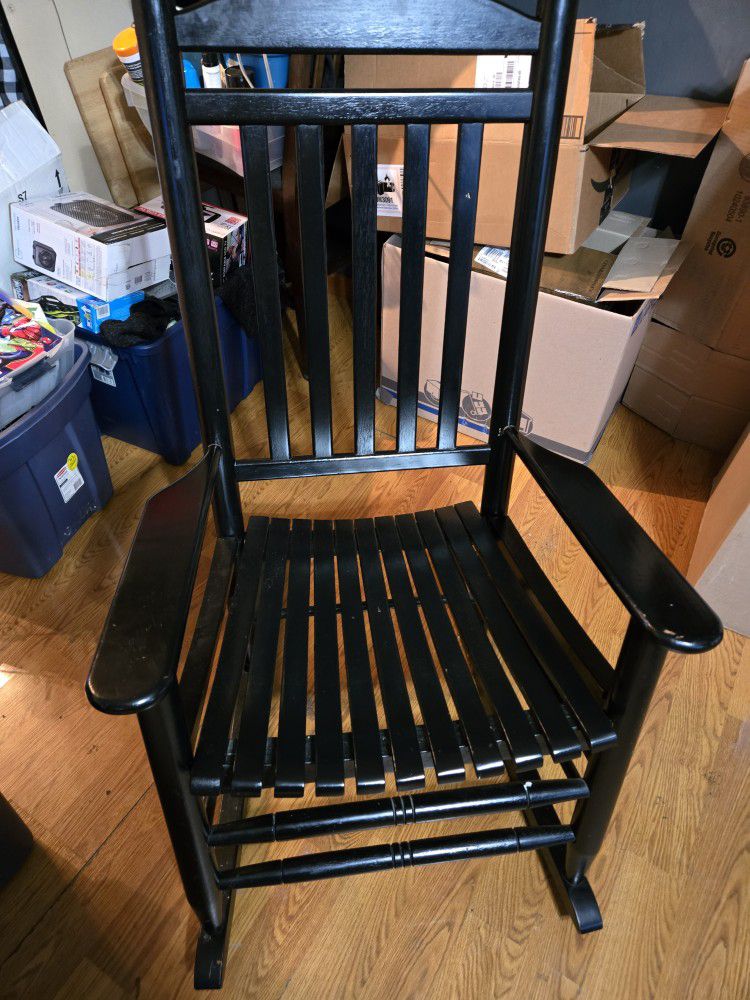 Black Wooden Rocking Chair