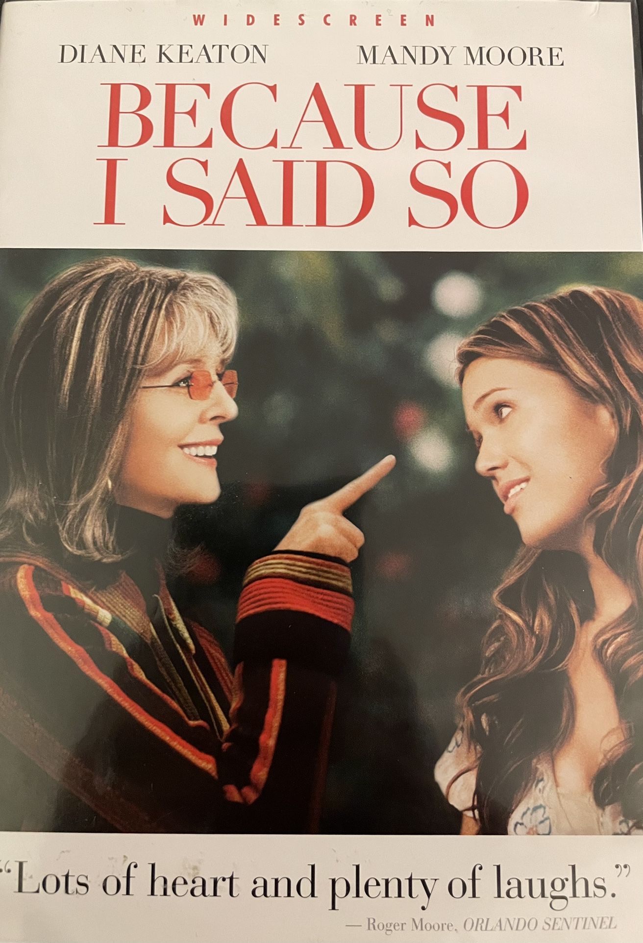 BECAUSE I SAID SO Widescreen Edition (DVD-2007) Diane Keaton + Mandy Moore!