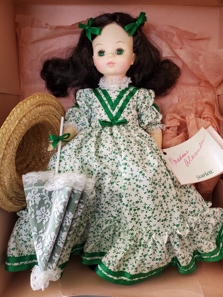 New Porcelain Collector Scarlett Doll 