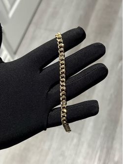 14K Gold filled Diamond Cut Cuban link bracelet