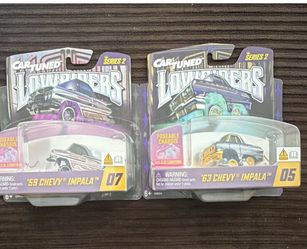 MGA Car Tuned Lowriders Series 2 '59 & '63 Chevy Impala LED Poseable
