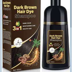 KAISASA Dark Brown Hair Dye Shampoo 3 In 1