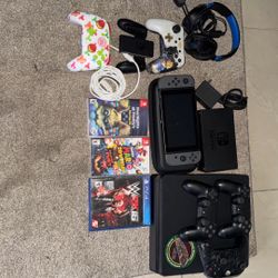Selling Switch And PS4 Games As A Bundle Games And Headset And Controller