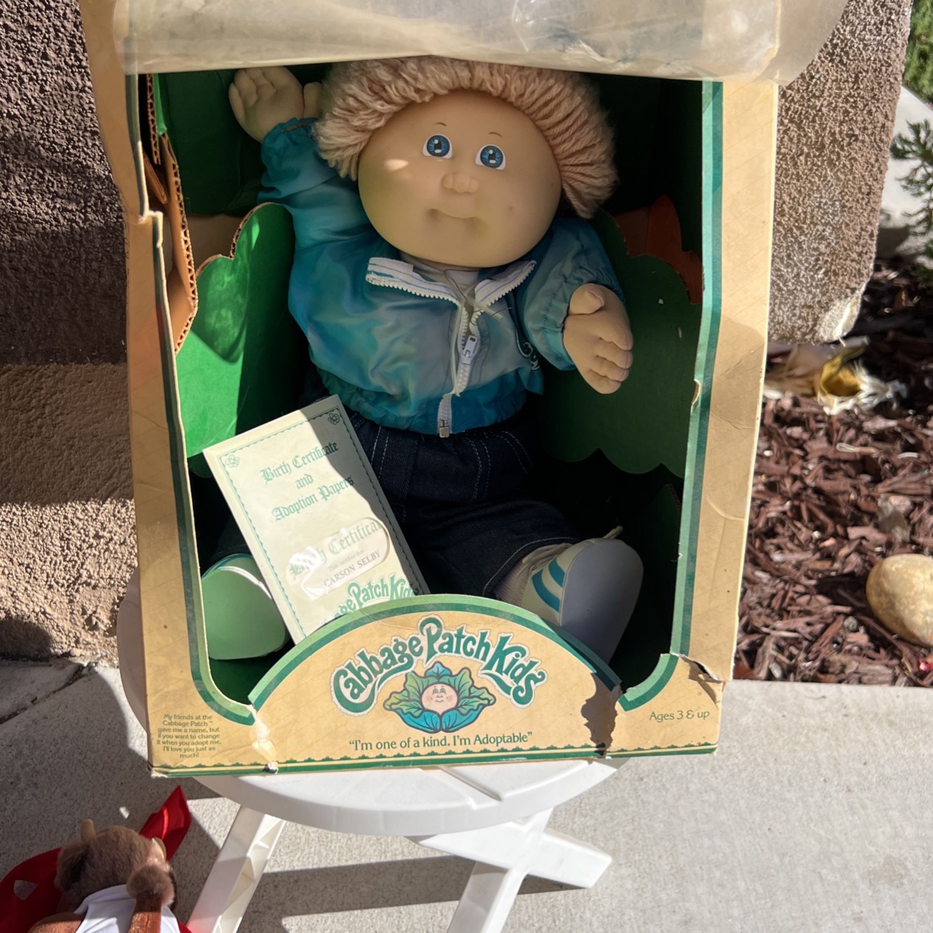 1985 Cabbage Patch Kids Doll " Wendell Amand" Coleco W/Birth & Original Box