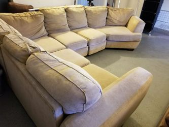 4piece CREAM SUEDE sectional couches set