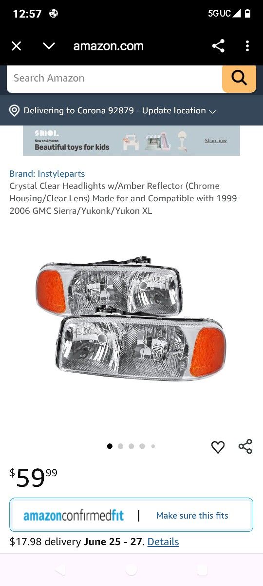 99-06 GMC Headlight
