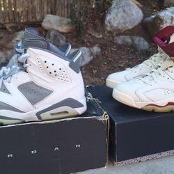 2 Awesome Pairs Of Mens Nike Air Jordan 6 Retro Sz-12