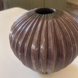 Purple Handmade Pottery Vase 