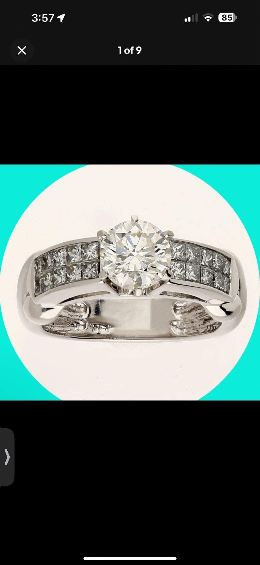 14k White Gold Diamond Wedding Ring