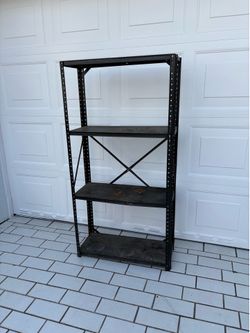 For sale is the shelve only .  Store organizer, Garage organizer .  West BOCA RATON, NOT HEAVY DUTY. Metal Shelve 4 levels. H59,W30,Deep11”. USED.