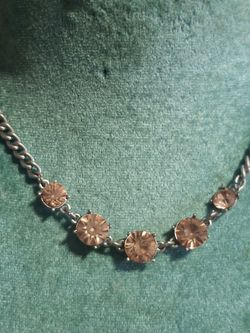 Pink Rhinestone Necklace 