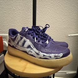 Nike Air Force 1 Low Purple Skeleton- Size 10.5