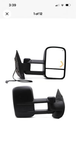 Towing Mirrors For 2007-13 Chevy Silverado GMC Sierra Power Heated LED Signal