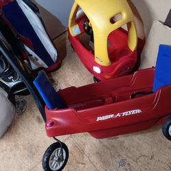 Radio Flyer Double Wagon Dual Seat Bomb Diggity Two Kid Rider! $15 Come Get It