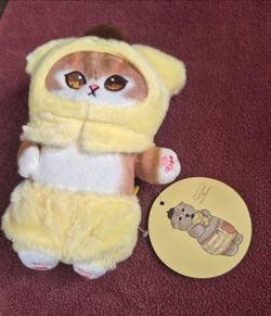 Mofusand Sanrio Pompompurin Cat Standing Plush Key chain