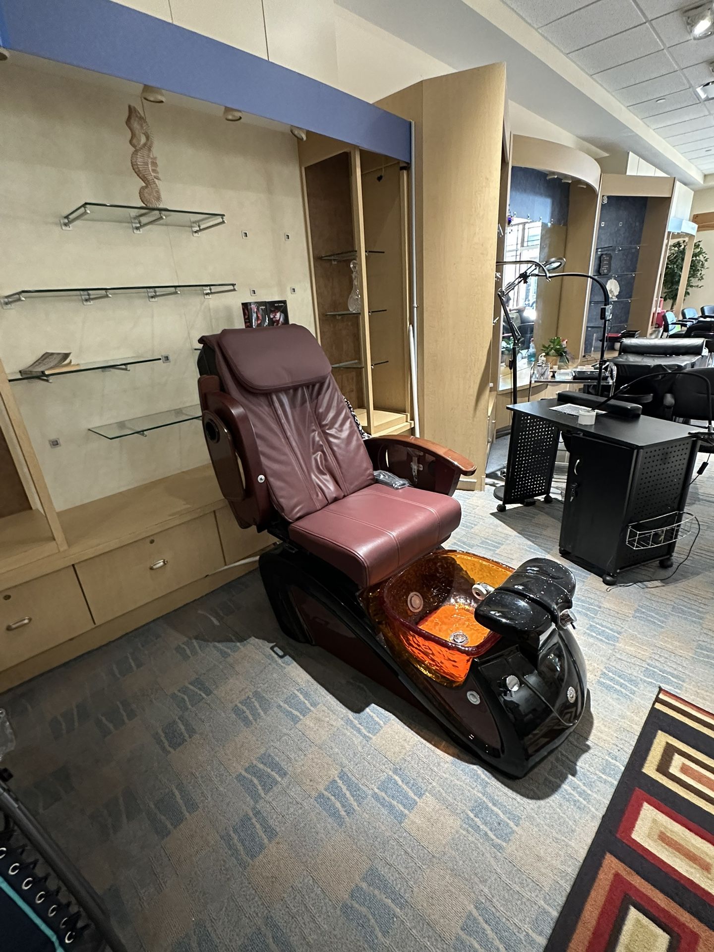💅 Alessi EX-R Spa Shiatsulogic Pedicure Chair – New Black/Burgundy
